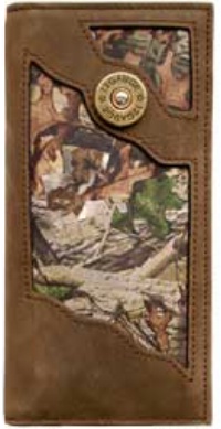 3D Belt Company BW532 Camo Wallet with Camo Inlay Trim  with Shotgun Shell Concho